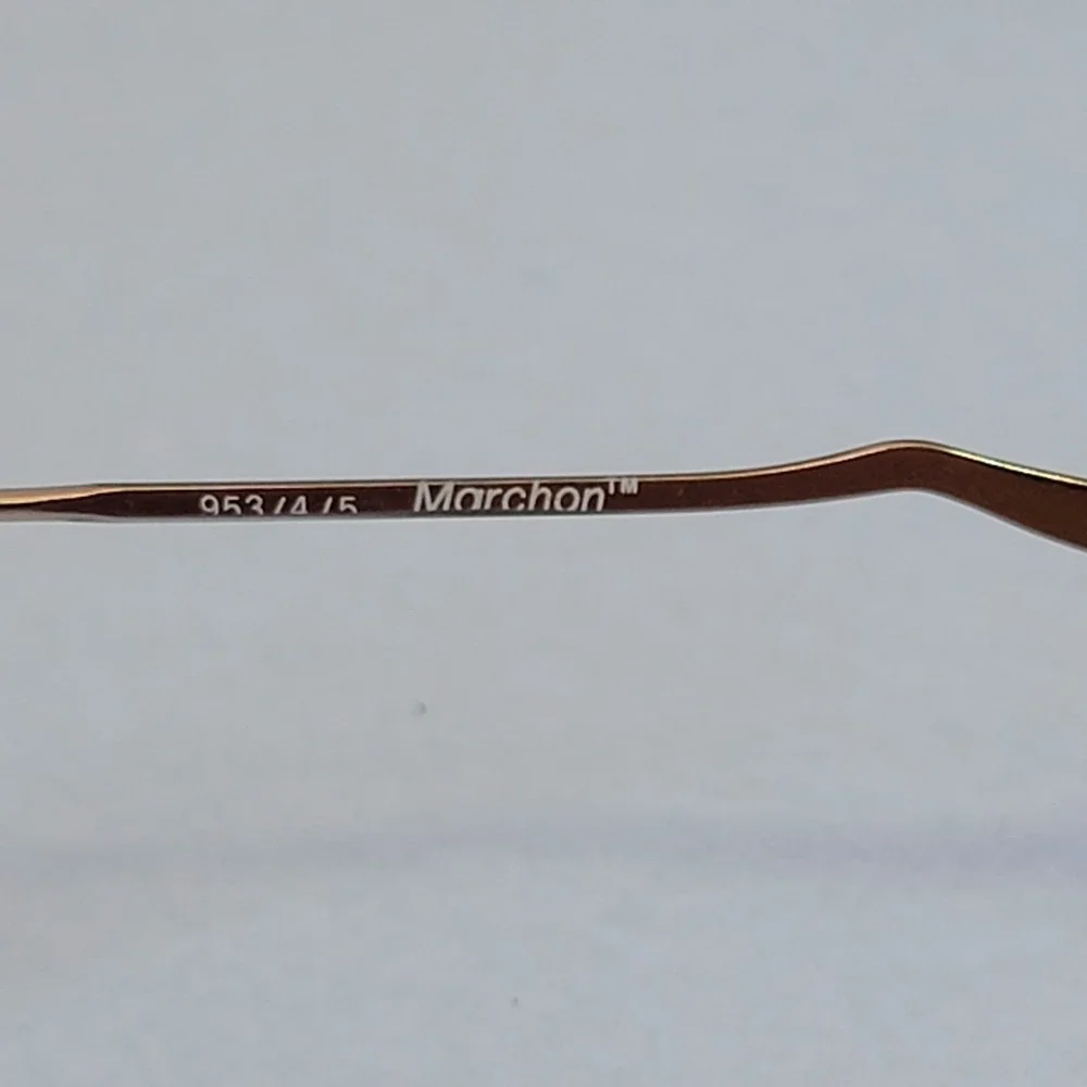 VTG Marcolin Italy Faceted Rimless Clear Glasses 80s Luxury Butterfly Beveled